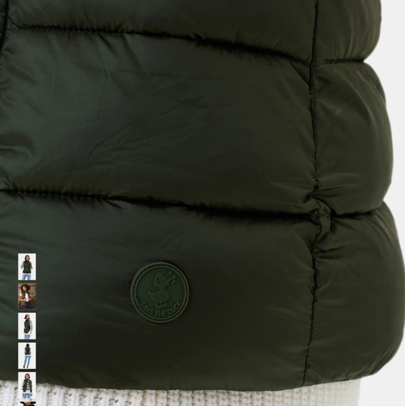 Save the Duck Lynn Puffer Vest Pine Green Ultra Light Jacket Women's Size S - Picture 8 of 9